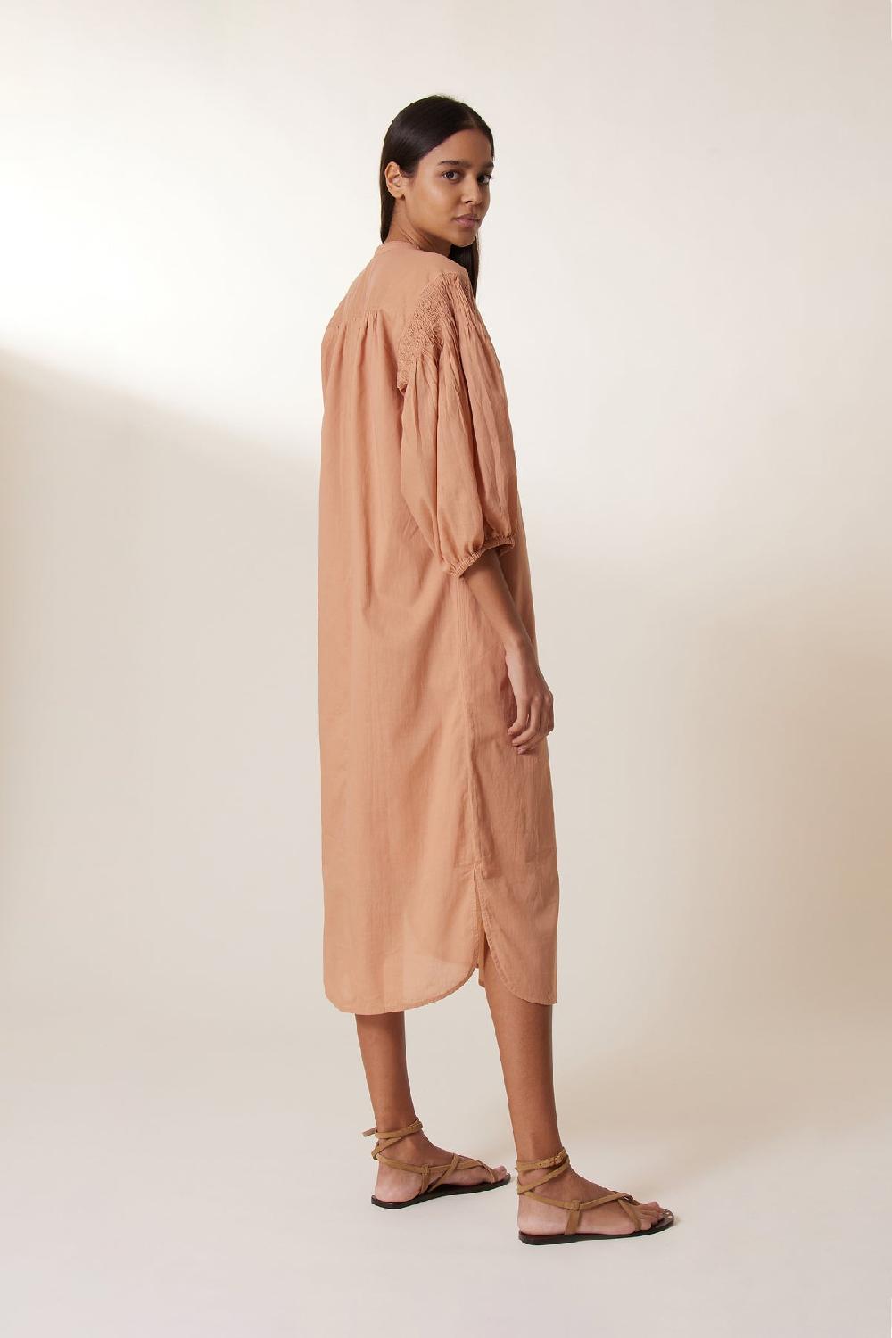Leon & Harper Robe Rire Plain Peach