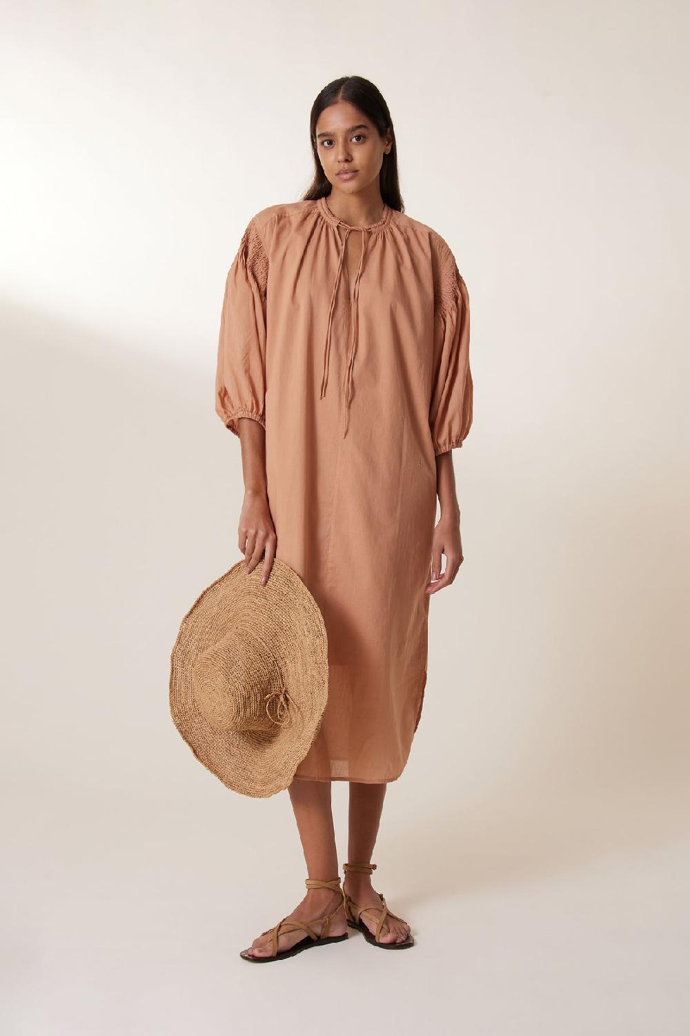 leon & harper Robe Rire Plain Peach