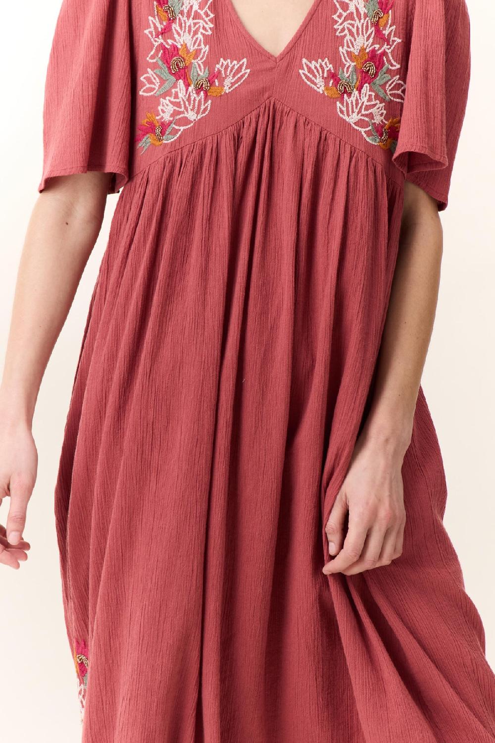 Leon & Harper Robe Risu Pearl Tomato