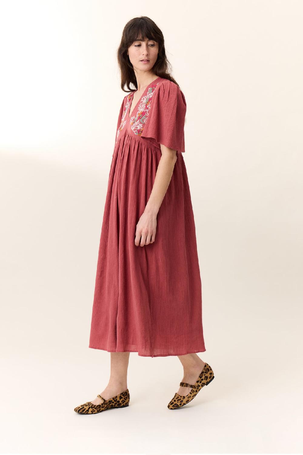 leon & harper Robe Risu Pearl Tomato