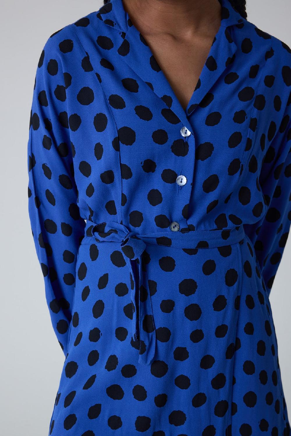 Leon & Harper Robe Rolie Spot Blue