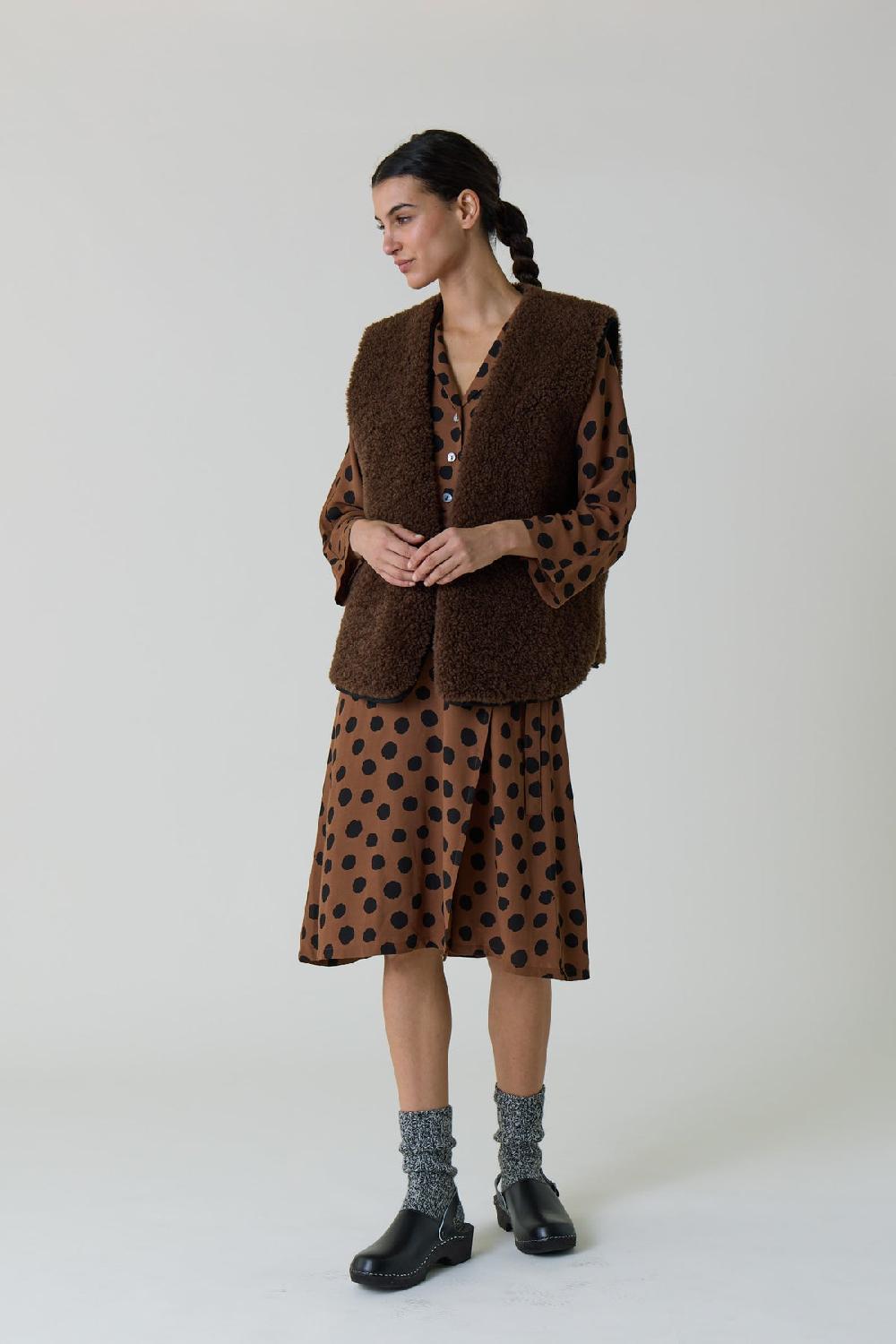 leon & harper Robe Rolie Spot Brown