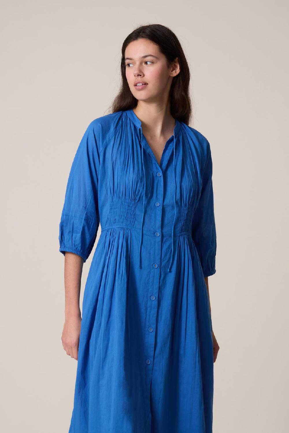 Leon & Harper Robe Roudy Plain Ocean