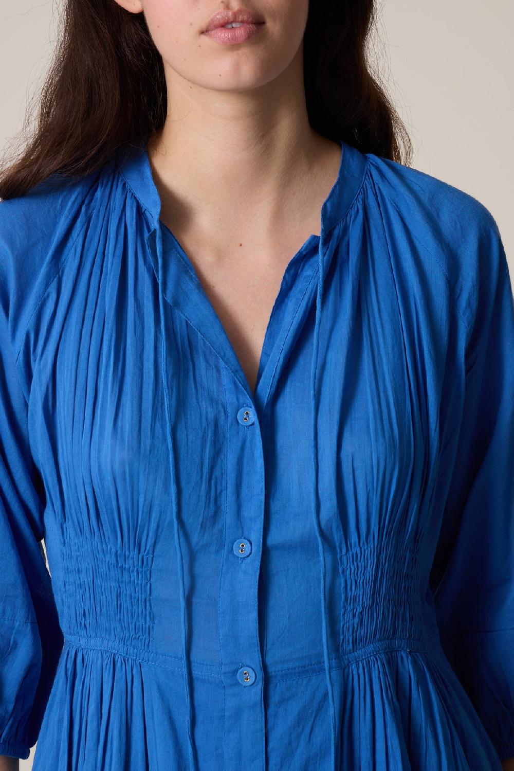 Leon & Harper Robe Roudy Plain Ocean