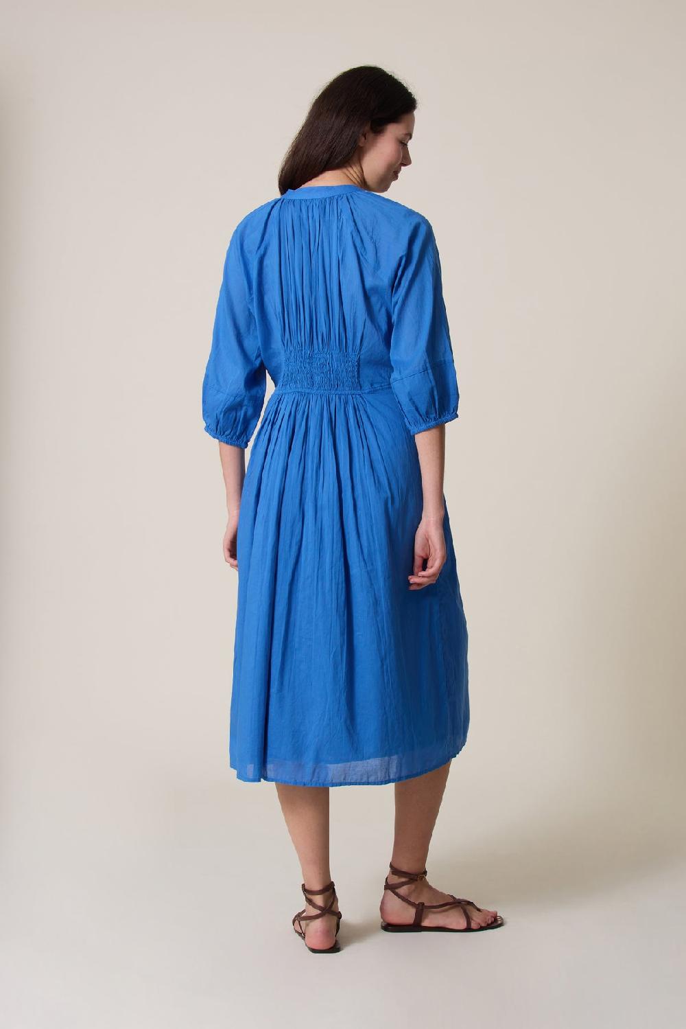 Leon & Harper Robe Roudy Plain Ocean