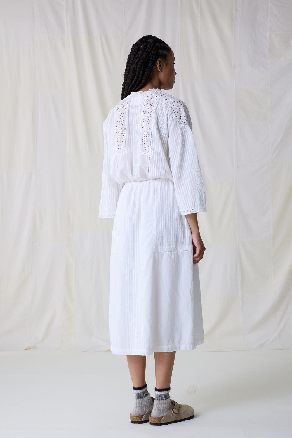 Leon & Harper Robe Roxy Plain White