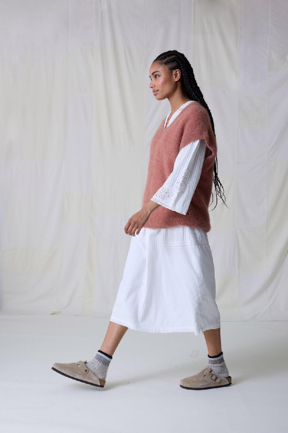 Leon & Harper Robe Roxy Plain White