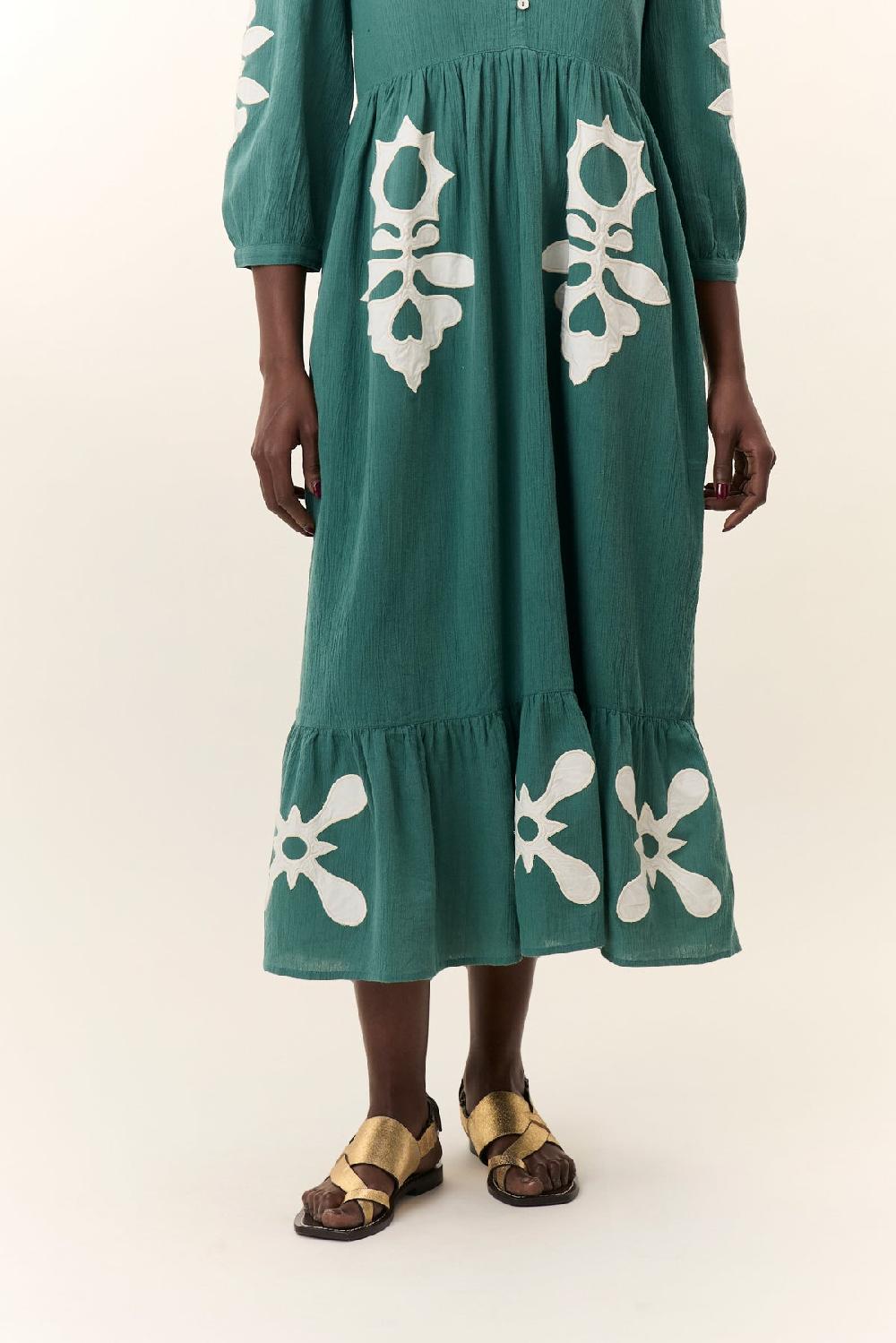 Leon & Harper Robe Roza Paros Green