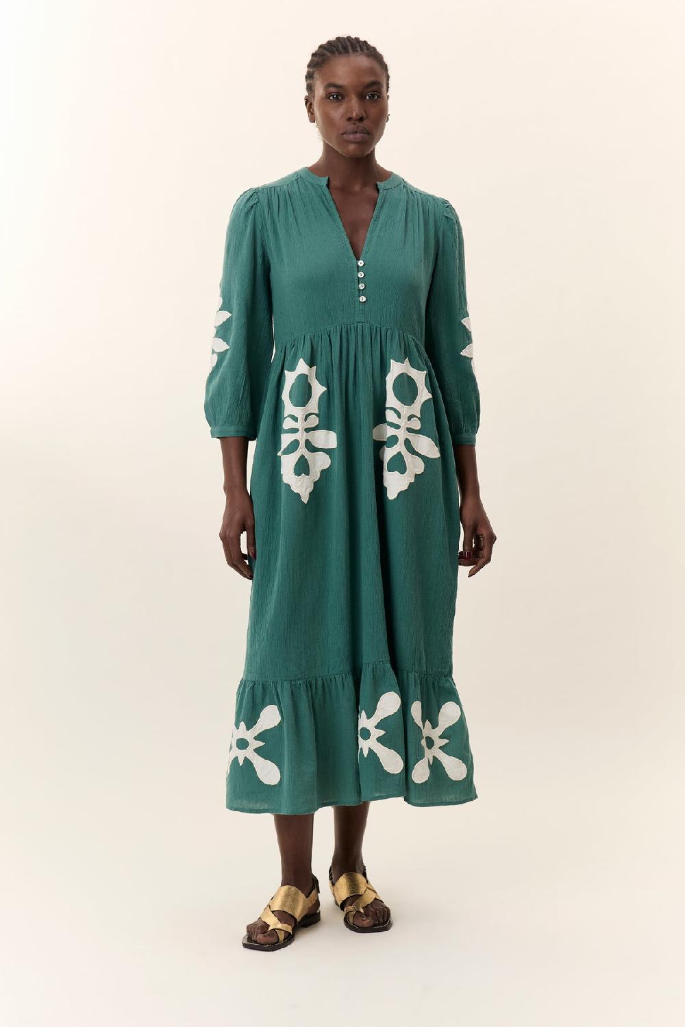 leon & harper Robe Roza Paros Green