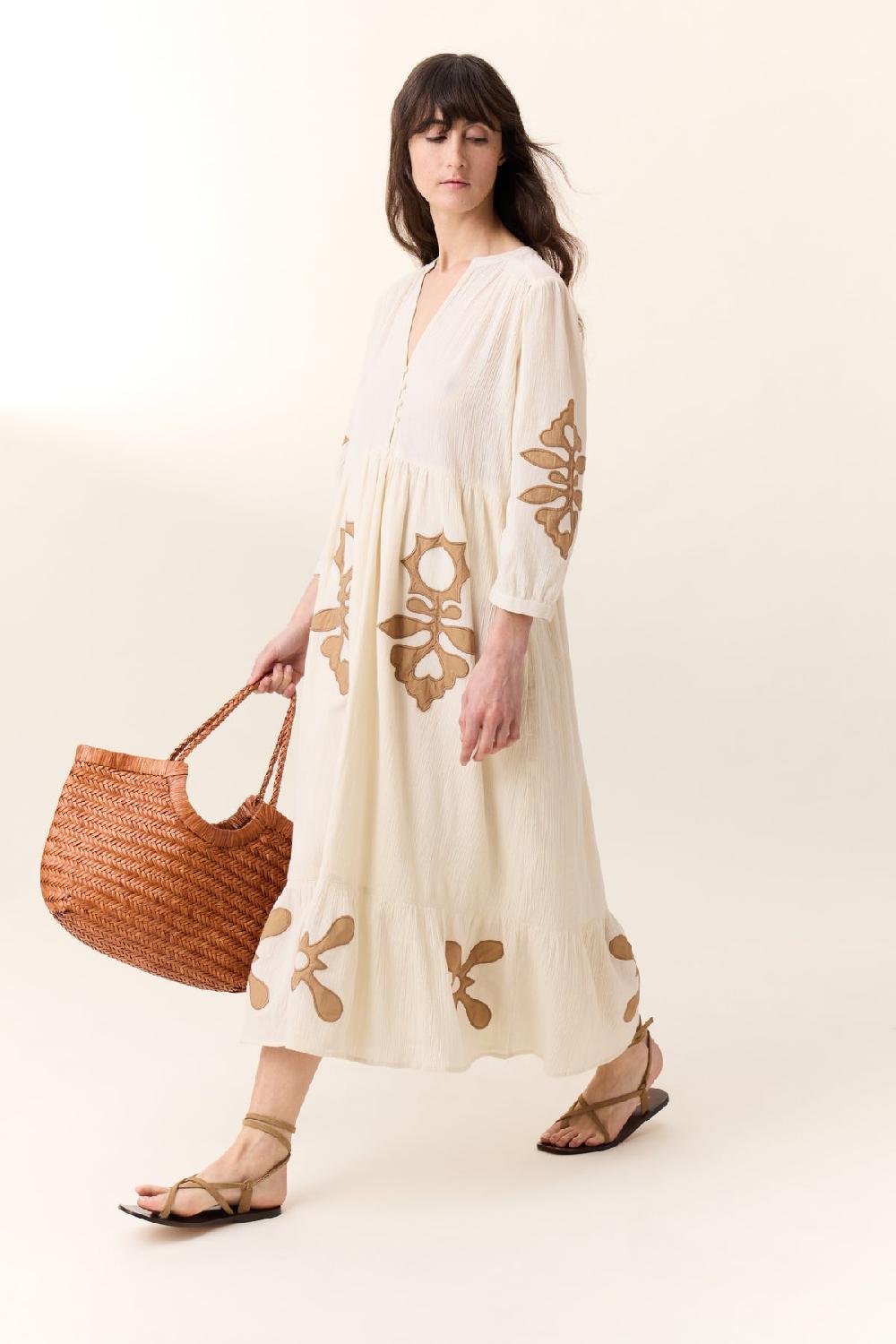 leon & harper Robe Roza Paros Off White
