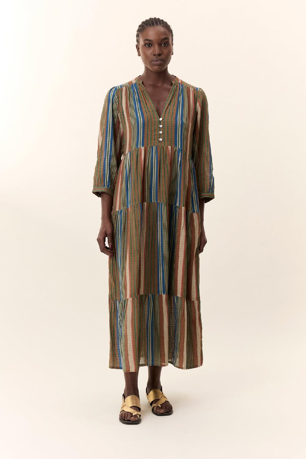 Leon & Harper Robe Rozela Strp Blue