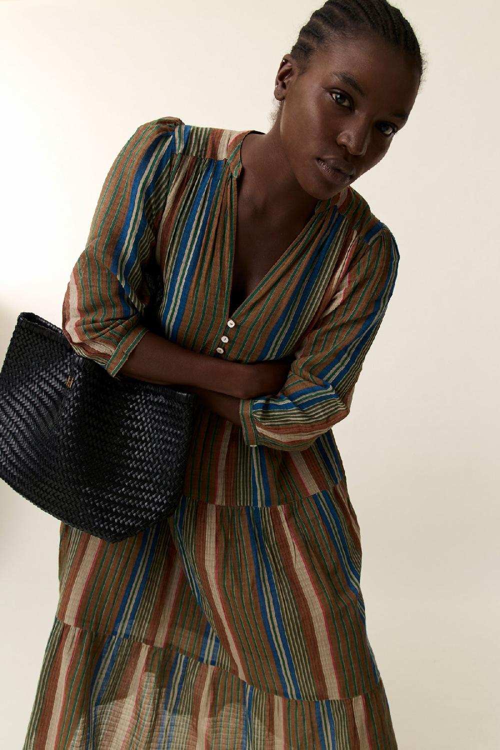 leon & harper Robe Rozela Strp Blue