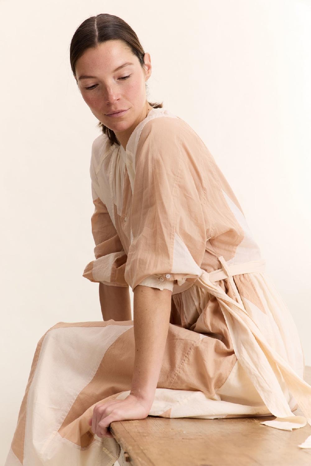 leon & harper Robe Runa Patch Nude