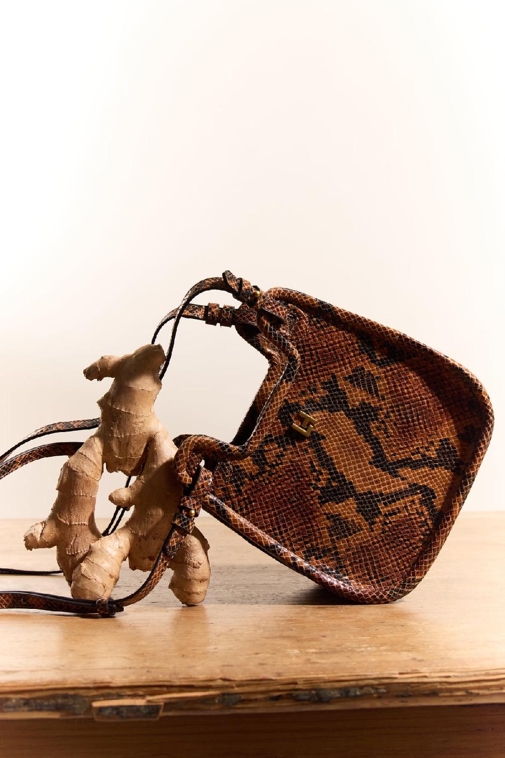 leon & harper Sac Frau Pytn Camel