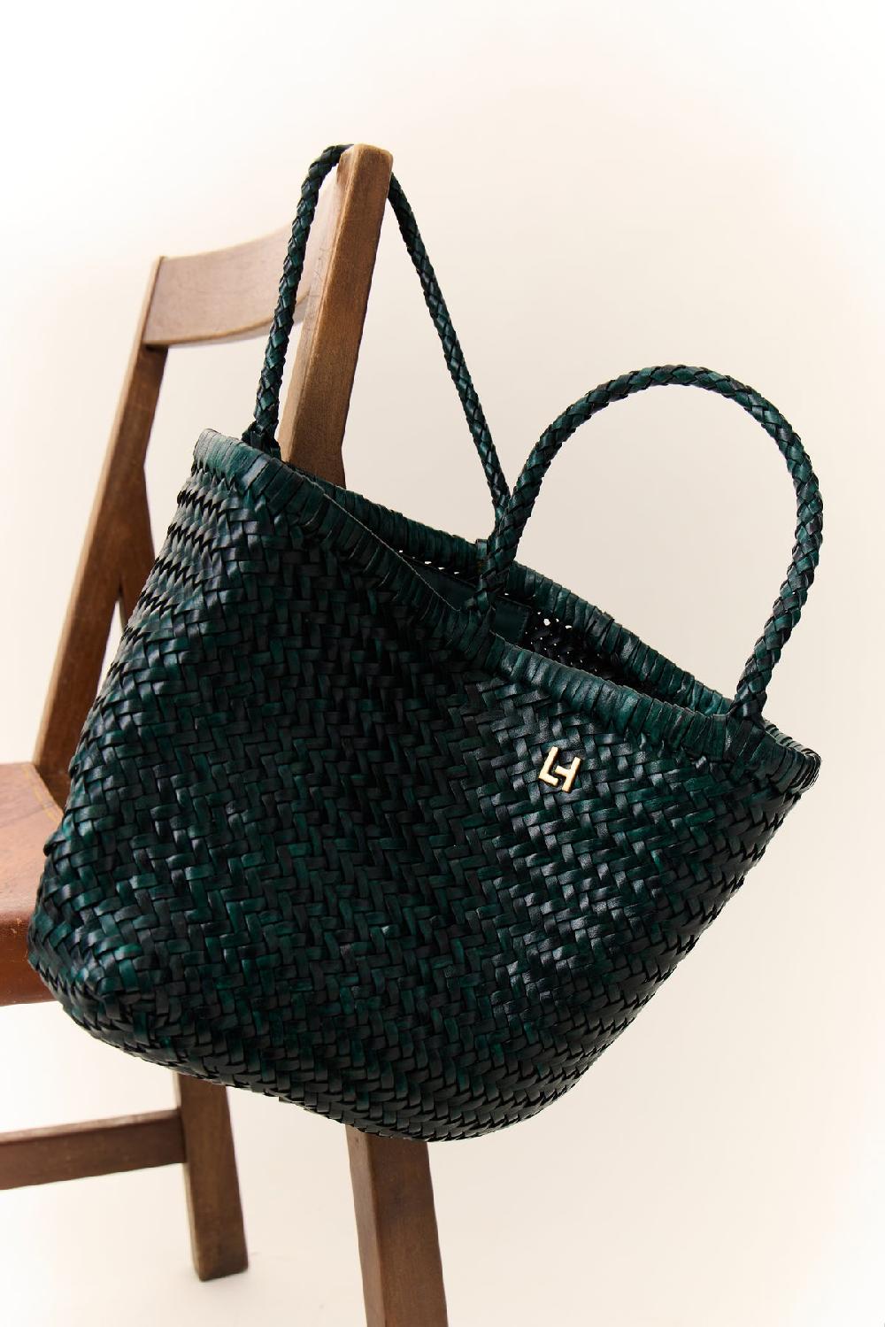 leon & harper Sac Samia Plain Dark Green