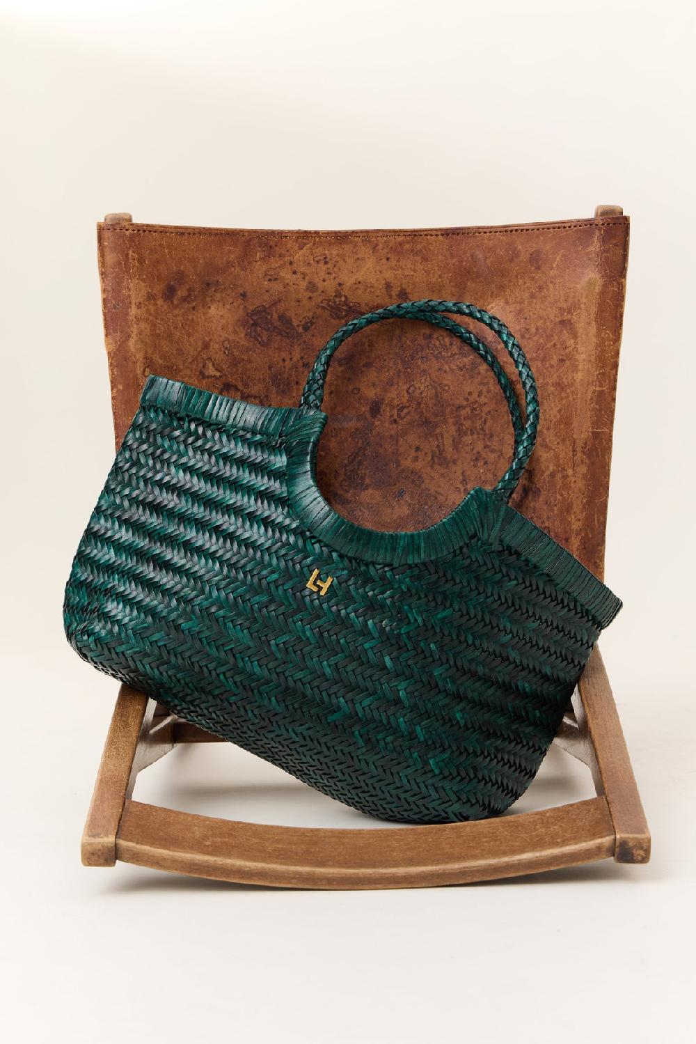 Leon & Harper Sac Yumi Plain Dark Green