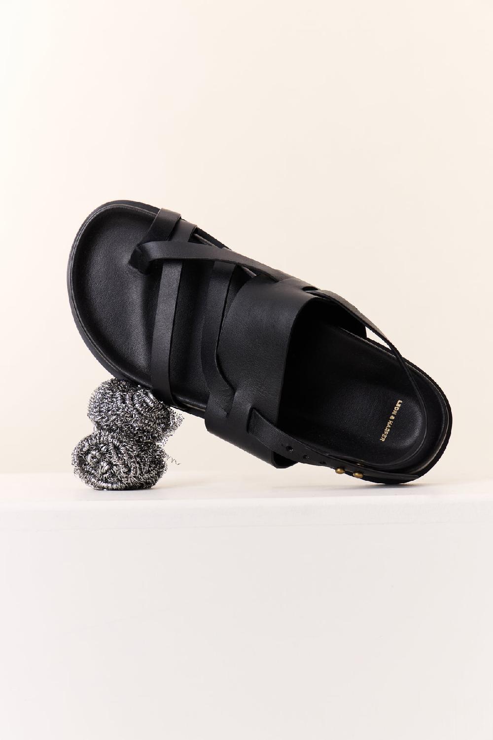 Leon & Harper Sandales Capel Plain Black