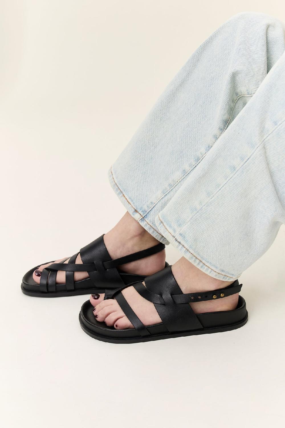 leon & harper Sandales Capel Plain Black