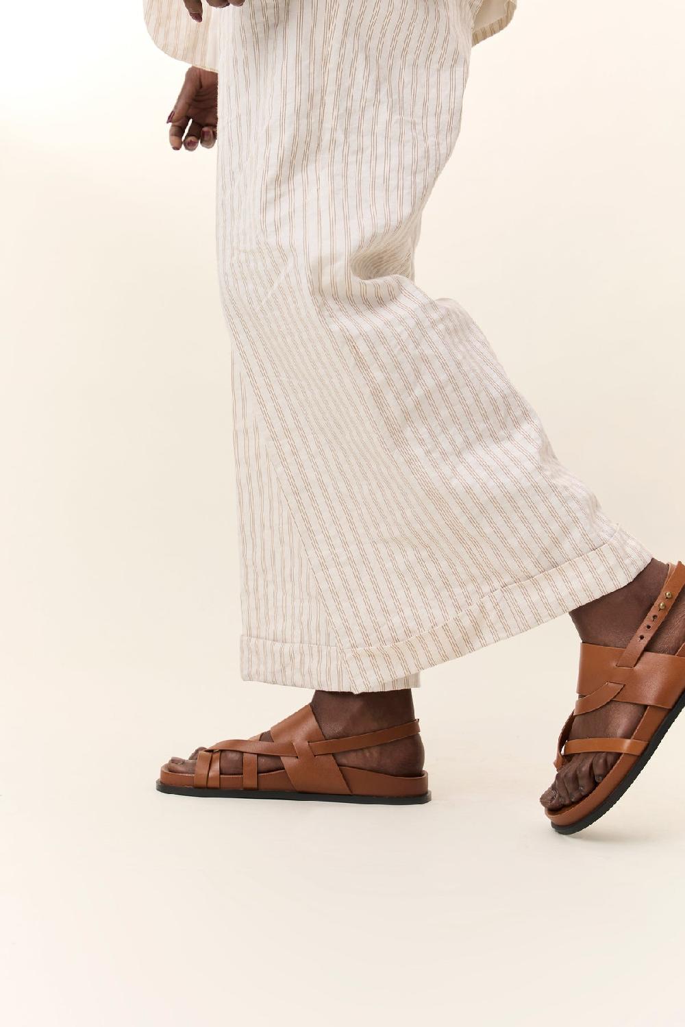 Leon & Harper Sandales Capel Plain Cognac