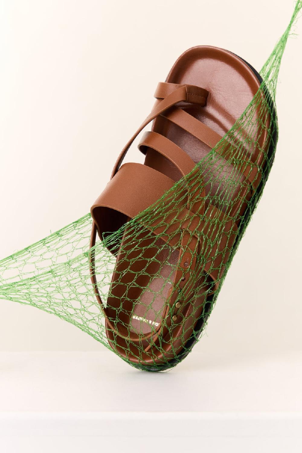 Leon & Harper Sandales Capel Plain Cognac