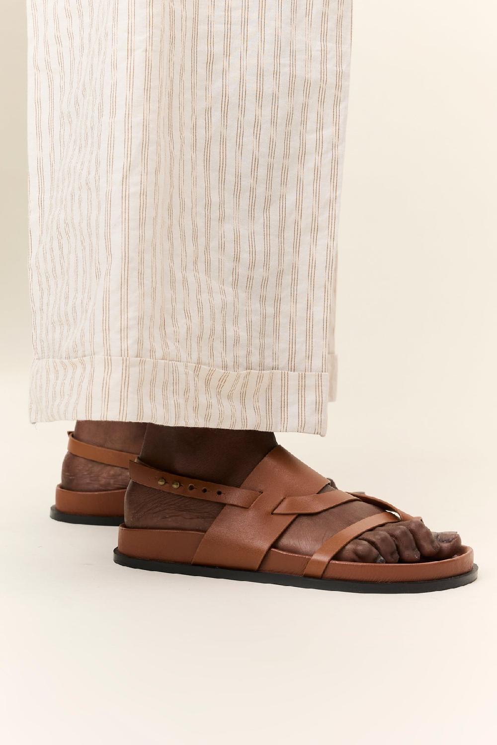 leon & harper Sandales Capel Plain Cognac