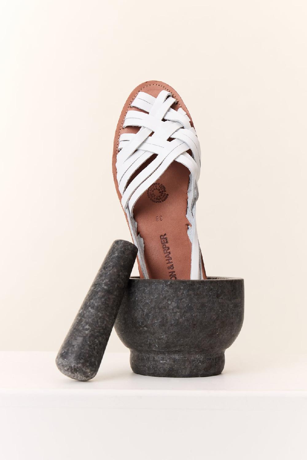 leon & harper Sandales Costa PLN White