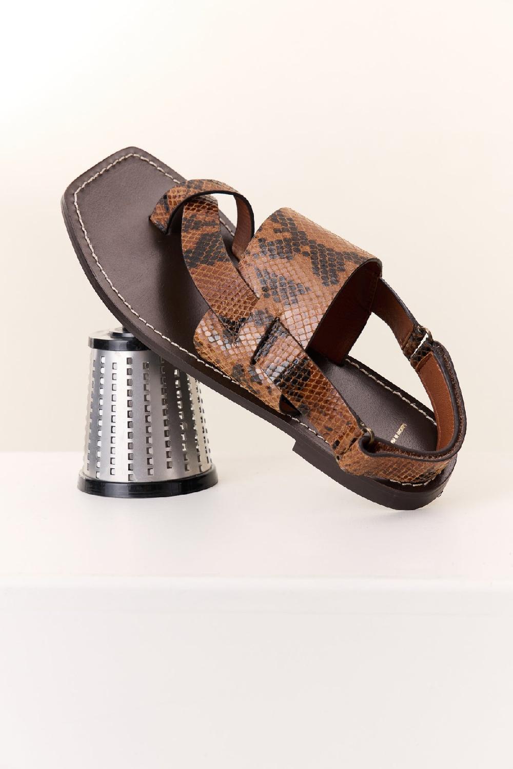 leon & harper Sandales Perri Pytn Camel