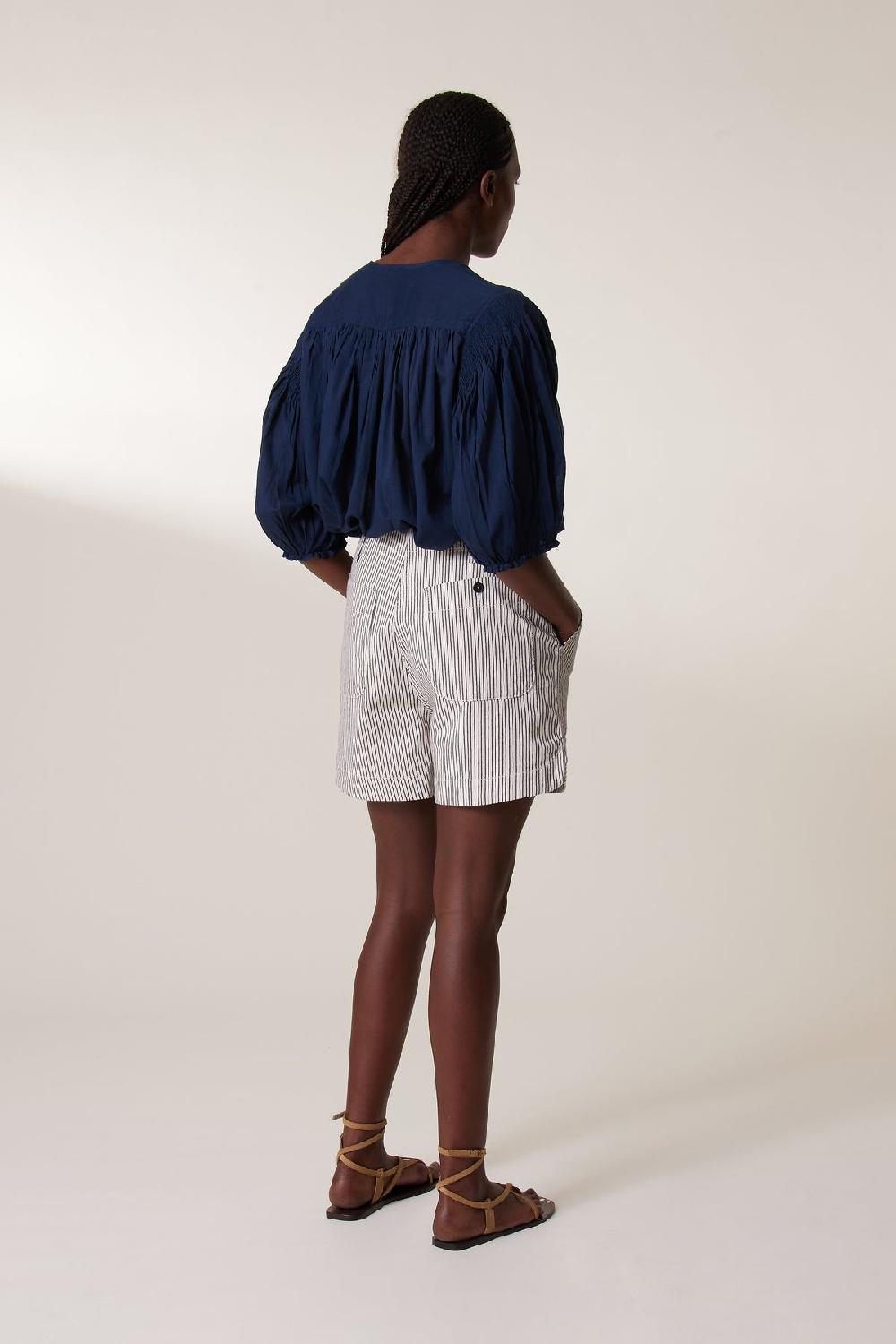 Leon & Harper Short Alfonsa Strp Ecru