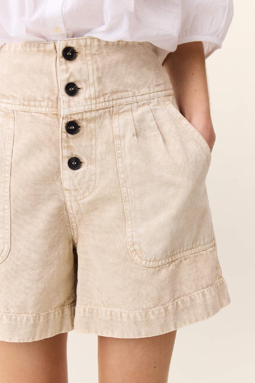 leon & harper Short Qitu Plain Beige