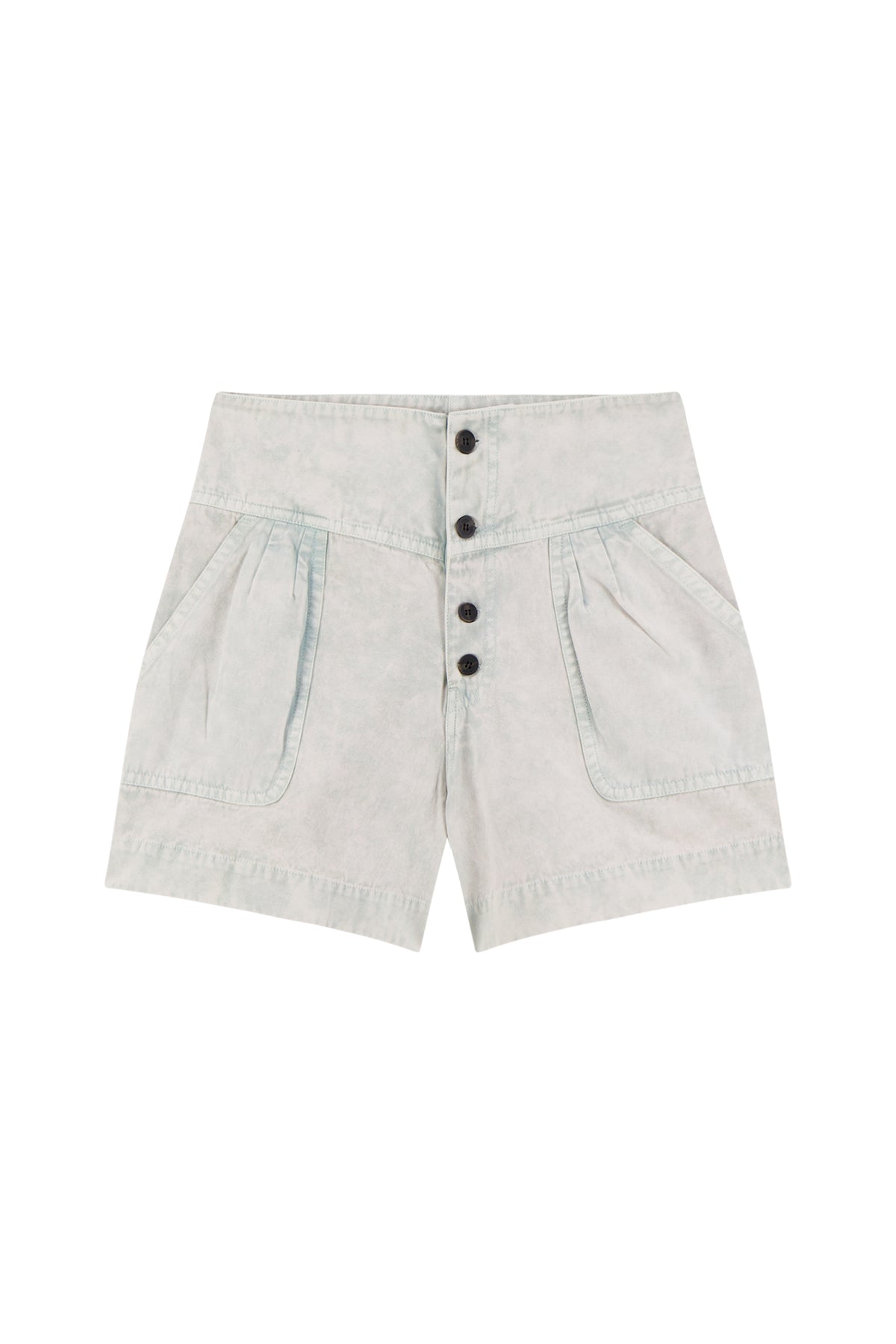 Leon & Harper Short Qitu Plain Green