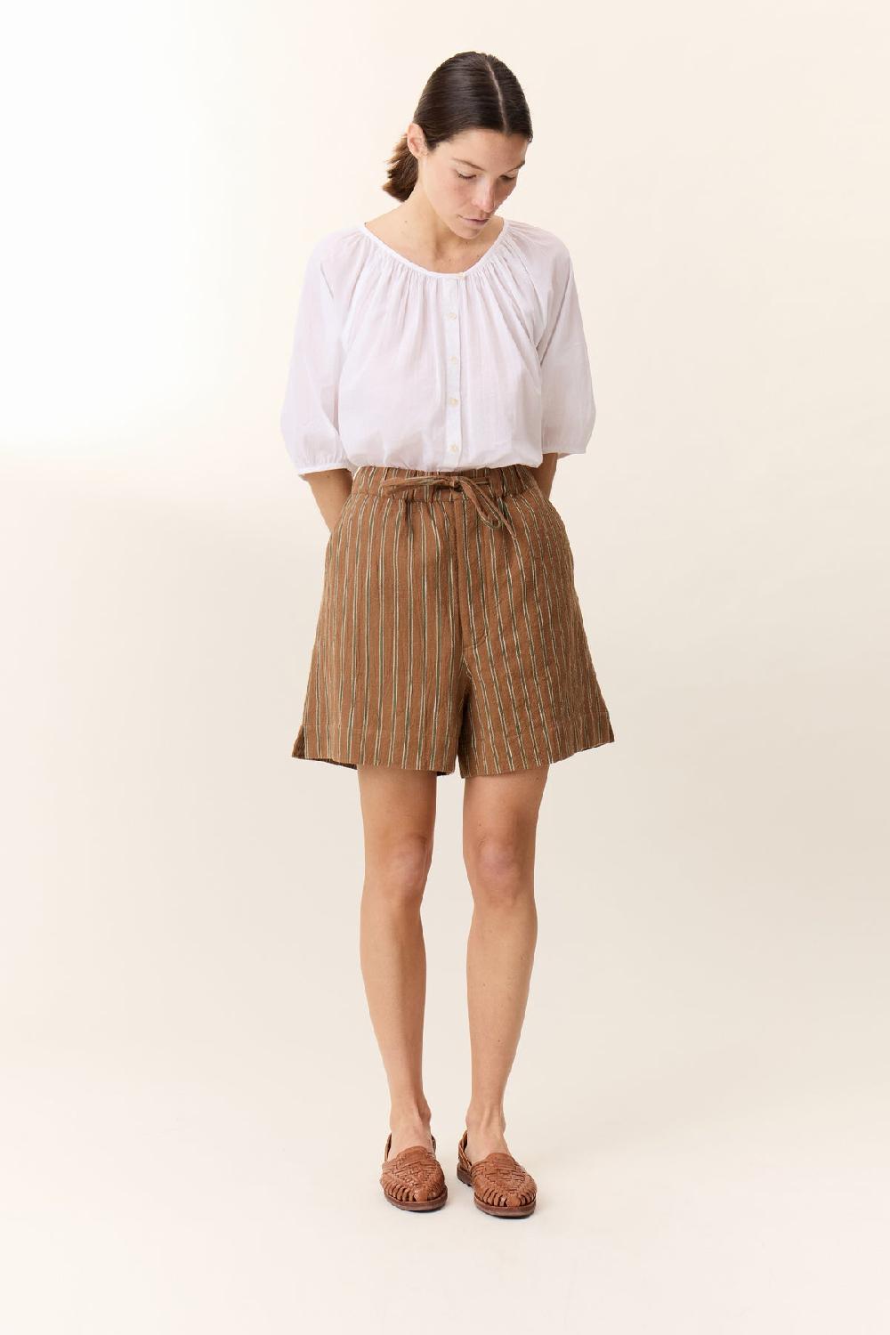 leon & harper Short Quasar Strp Brown