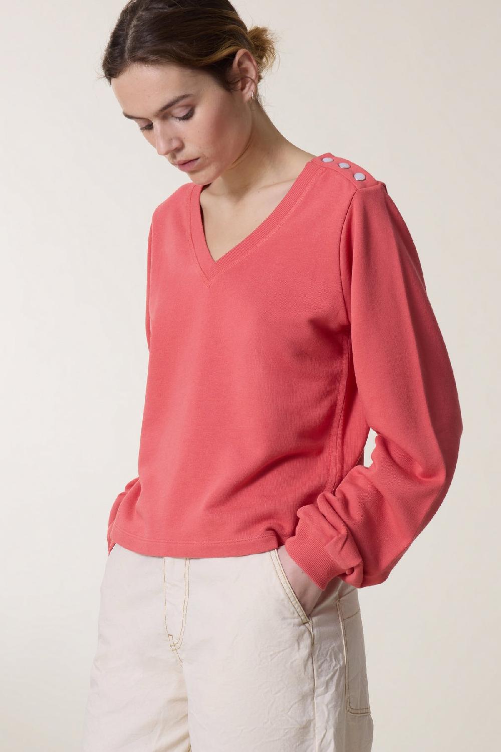 Leon & Harper Sweat Sarah Plain Coral