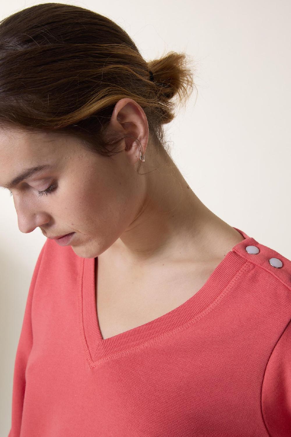 Leon & Harper Sweat Sarah Plain Coral