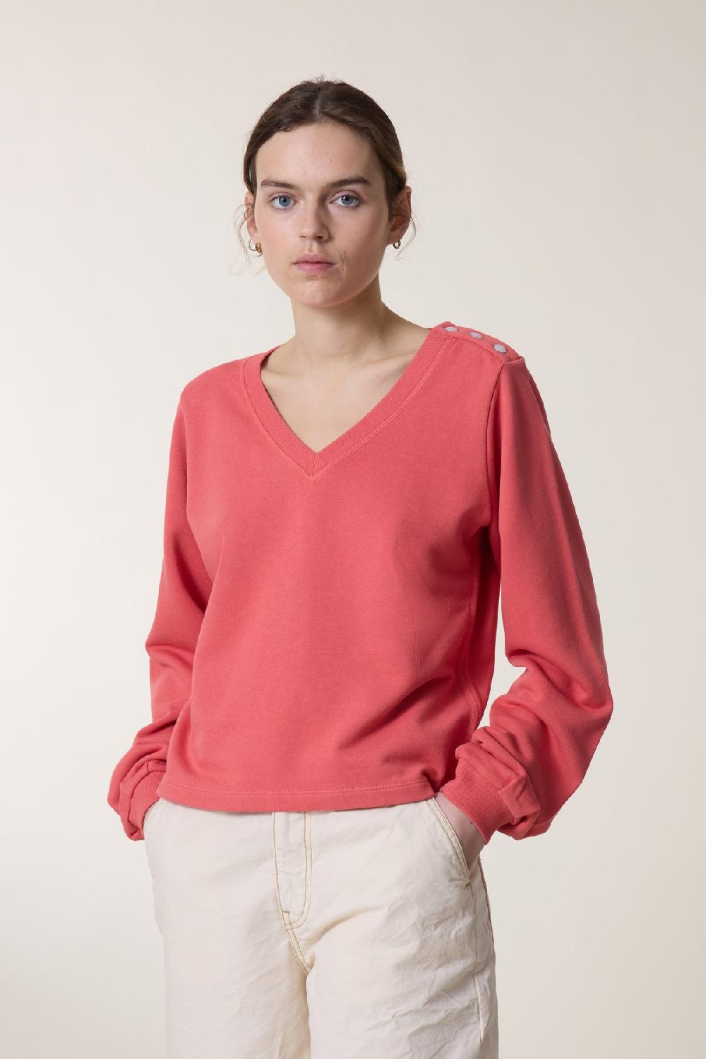 leon & harper Sweat Sarah Plain Coral
