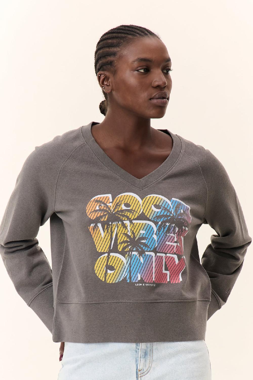 leon & harper Sweat Shavi Only Carbone