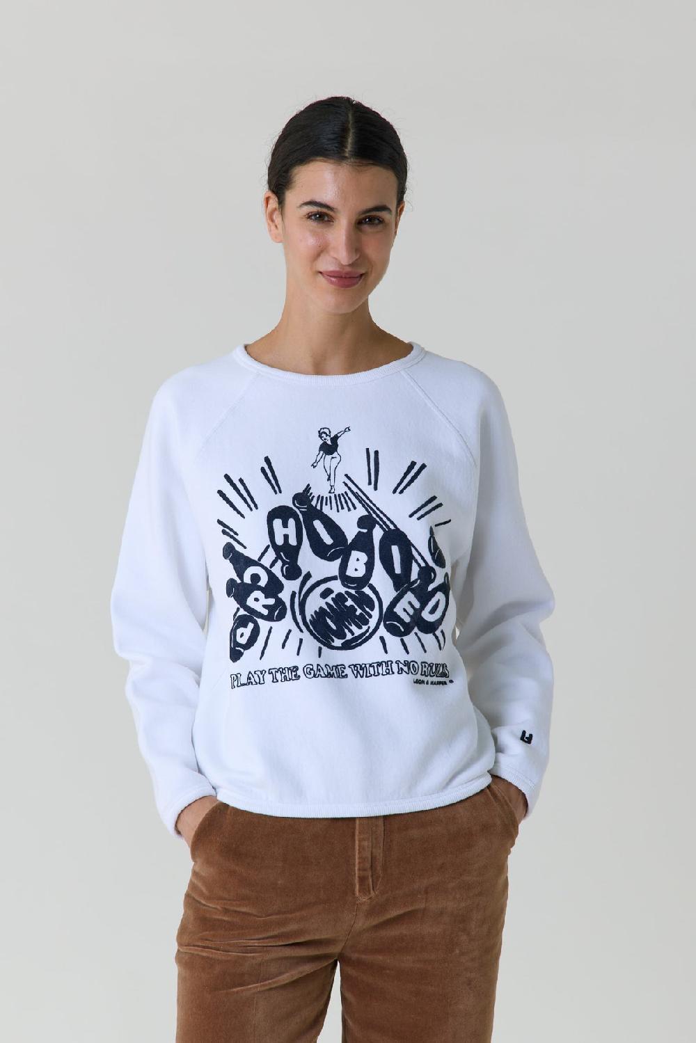 leon & harper Sweat Shine Bowling White