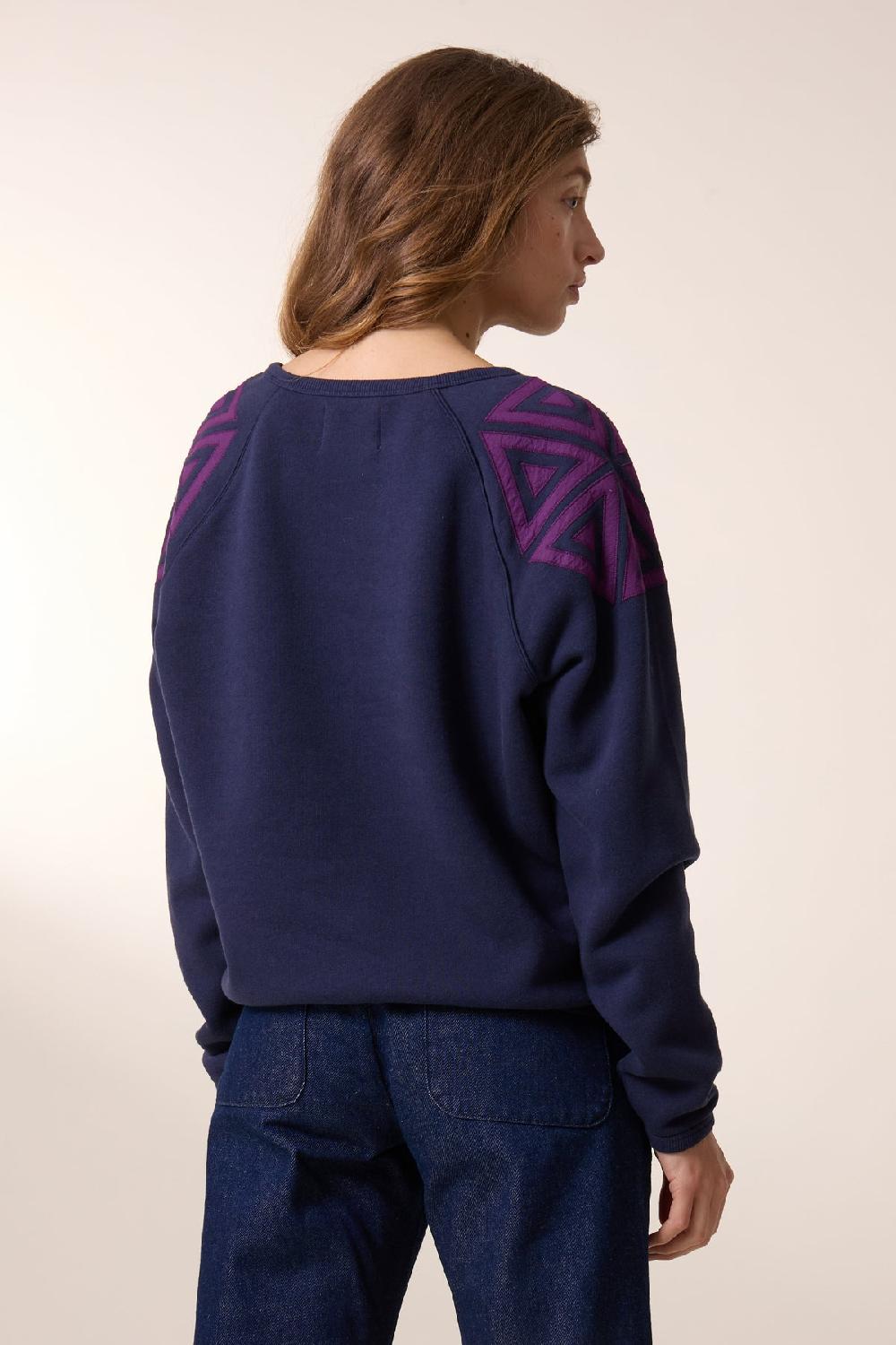 Leon & Harper Sweat Shine Triangle Navy