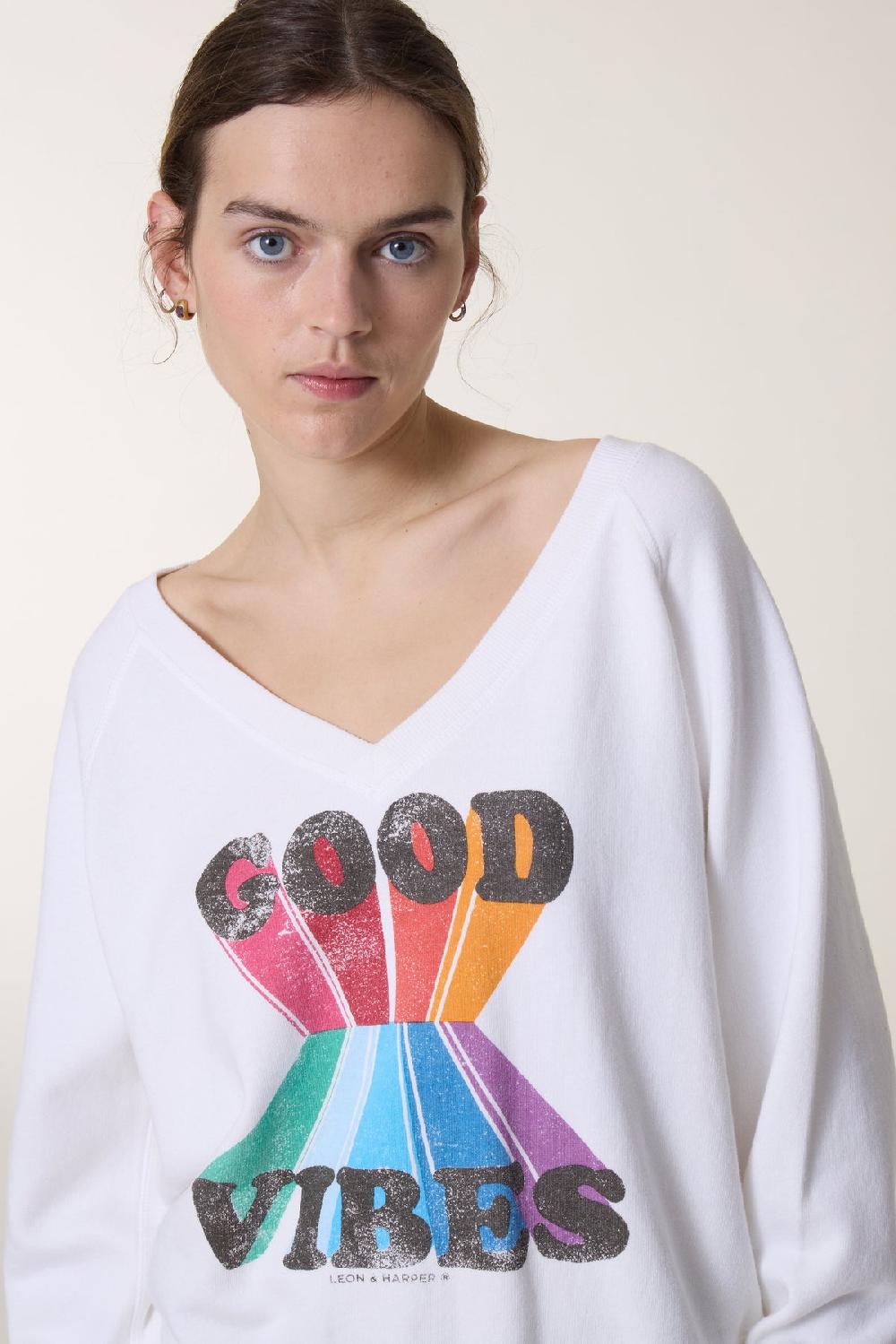 Leon & Harper Sweat Shiva Vibes White