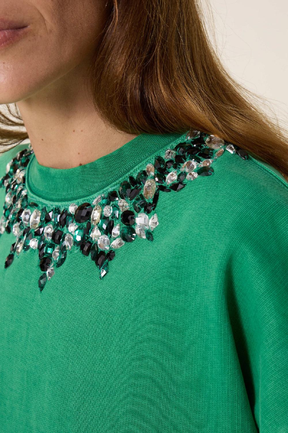 Leon & Harper Sweat Siena Stone Green