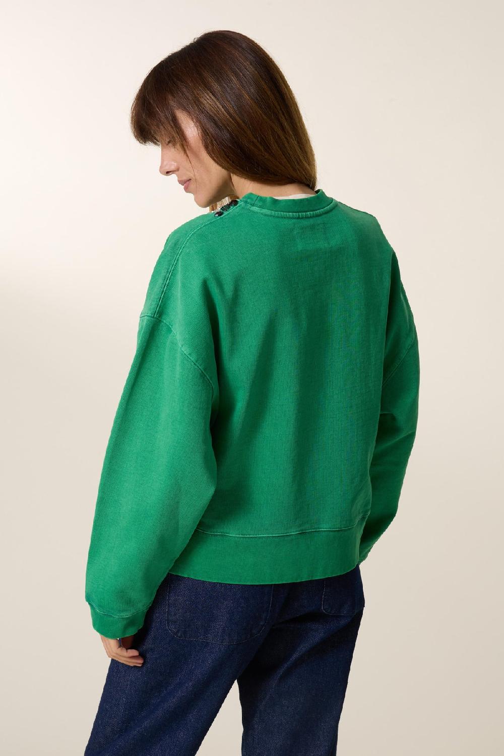 Leon & Harper Sweat Siena Stone Green