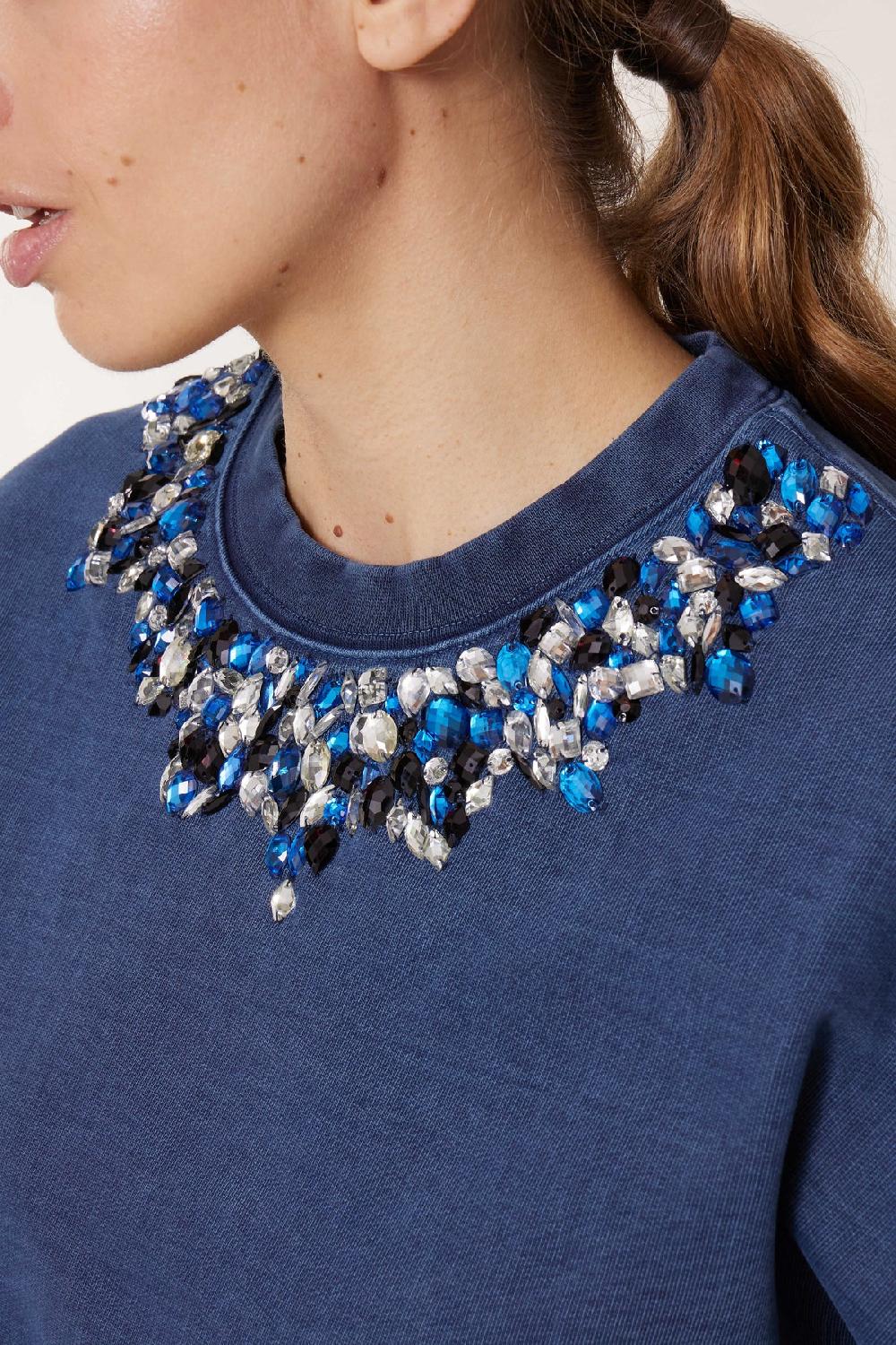 Leon & Harper Sweat Siena Stone Indigo