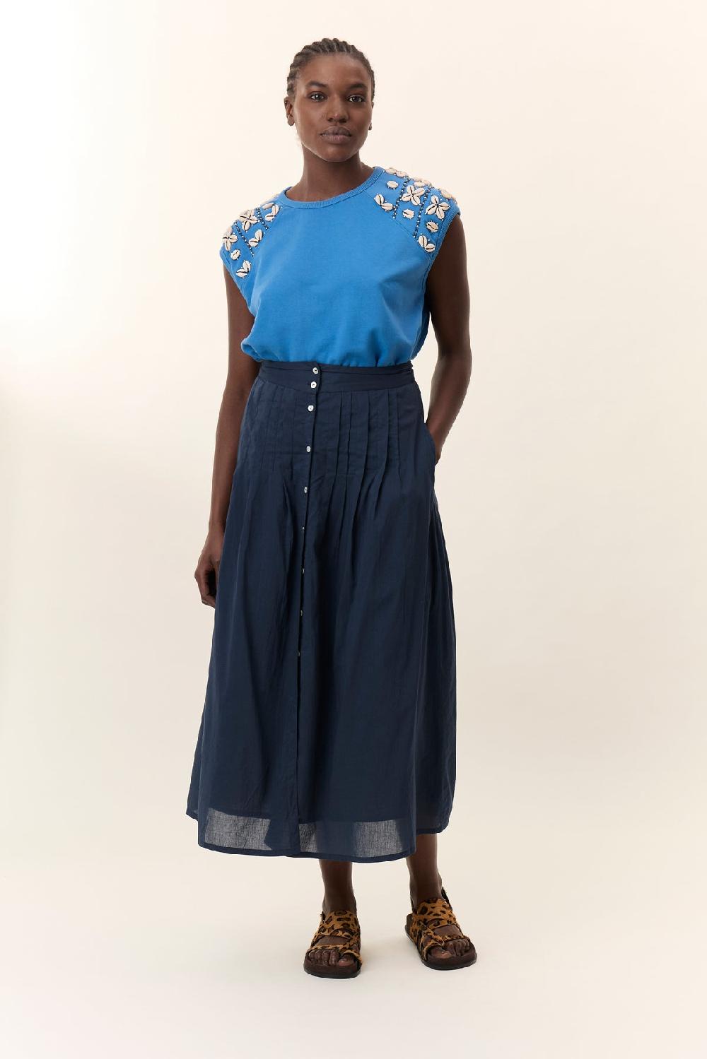 Leon & Harper Sweat Sirop Shell Azur