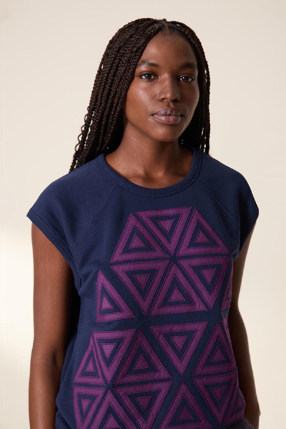 Leon & Harper Sweat Sirop Triangle Navy