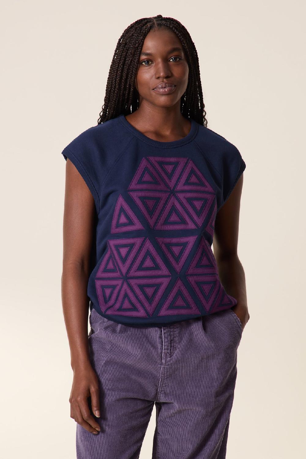 leon & harper Sweat Sirop Triangle Navy