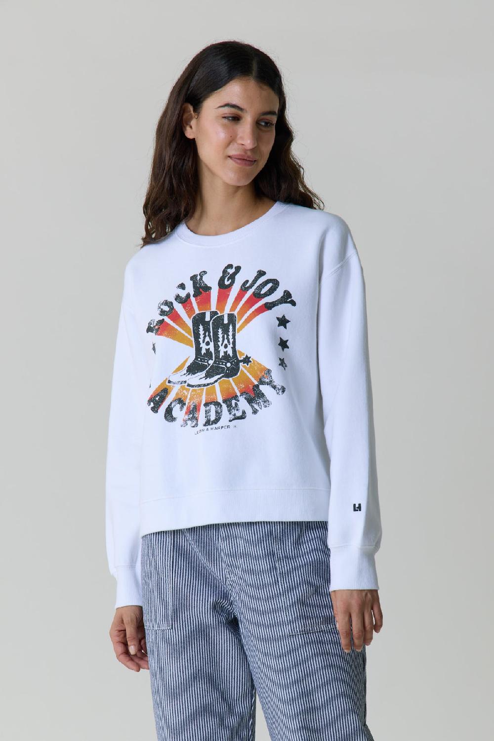 Leon & Harper Sweat Sortie Aca White