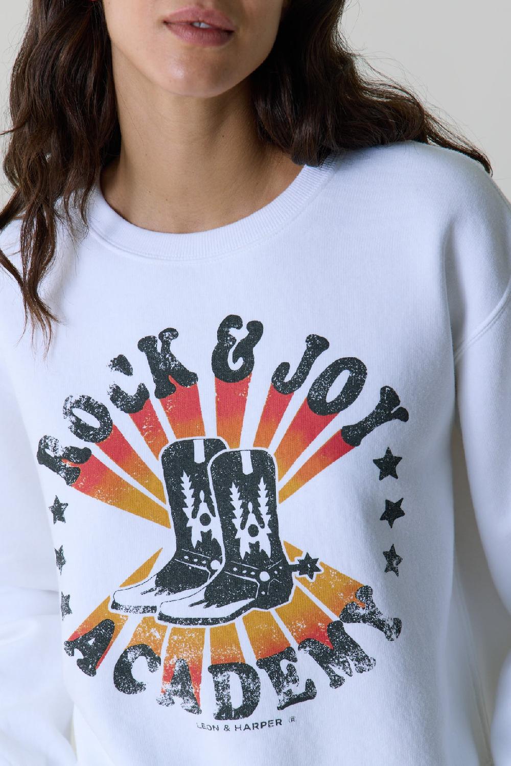 leon & harper Sweat Sortie Aca White