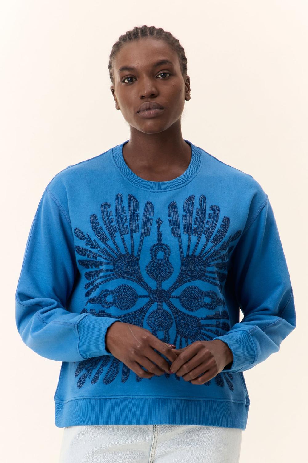 leon & harper Sweat Sortie Guitar Azur