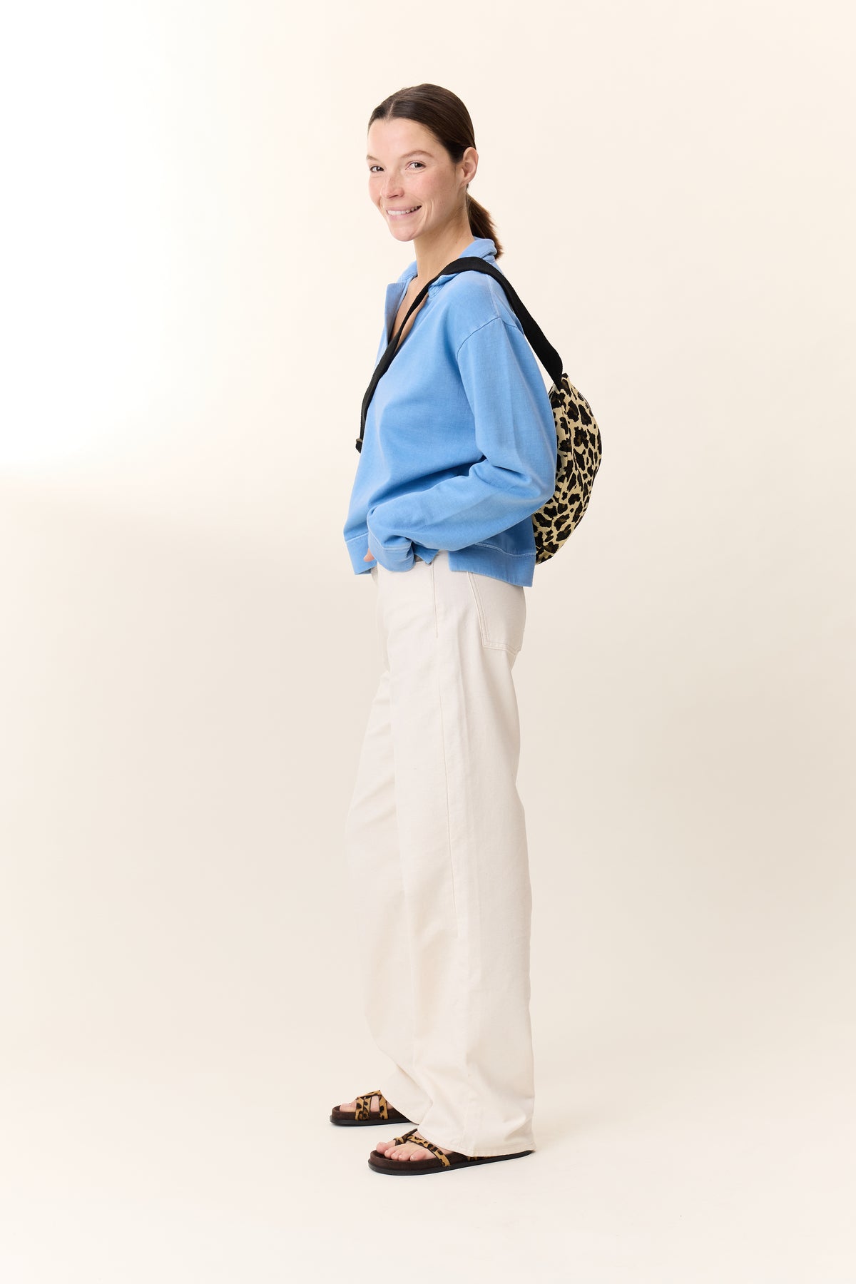 Leon & Harper Sweat Sully Plain Blue