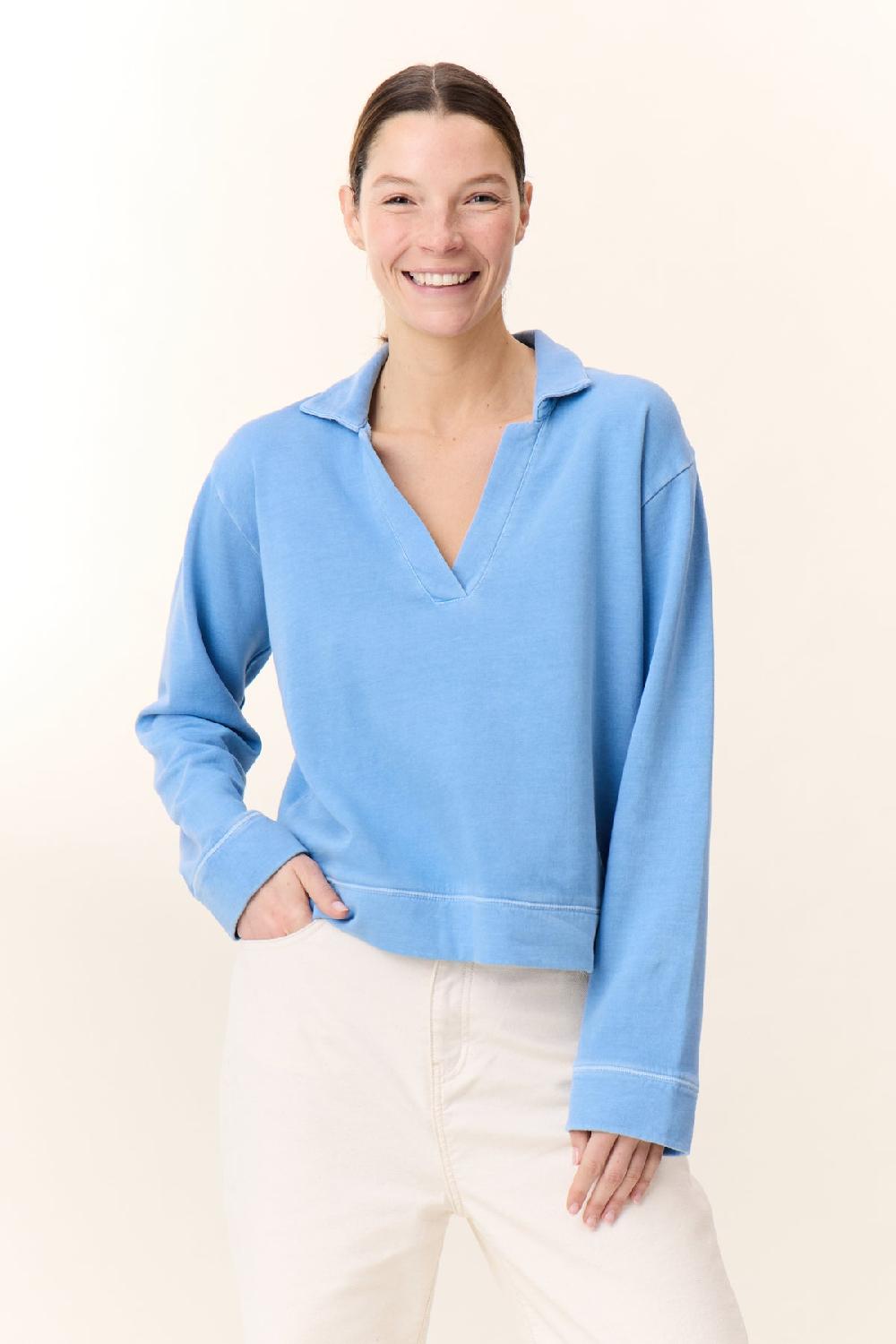 leon & harper Sweat Sully Plain Blue
