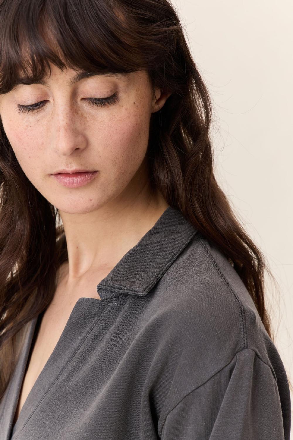 Leon & Harper Sweat Sully Plain Carbone